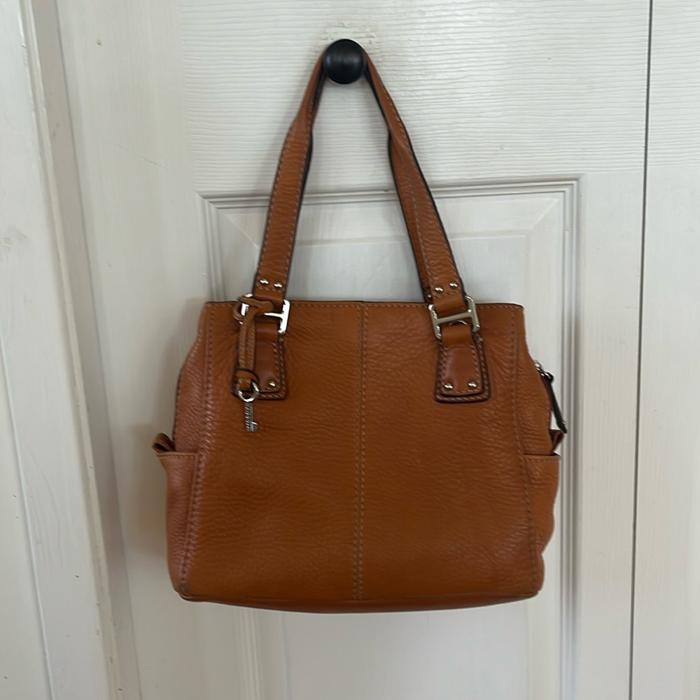Fossile Orange leather satchel